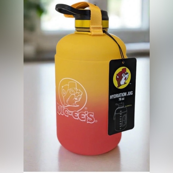 Buc-ee's Hydration Bottle Jug 64 oz, Gold to Red - Picture 1 of 5